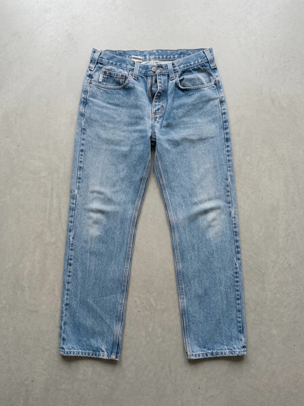 Carhartt Men’s Relaxed Jeans - Light Blue & Medium Blue - Picture 4 of 4